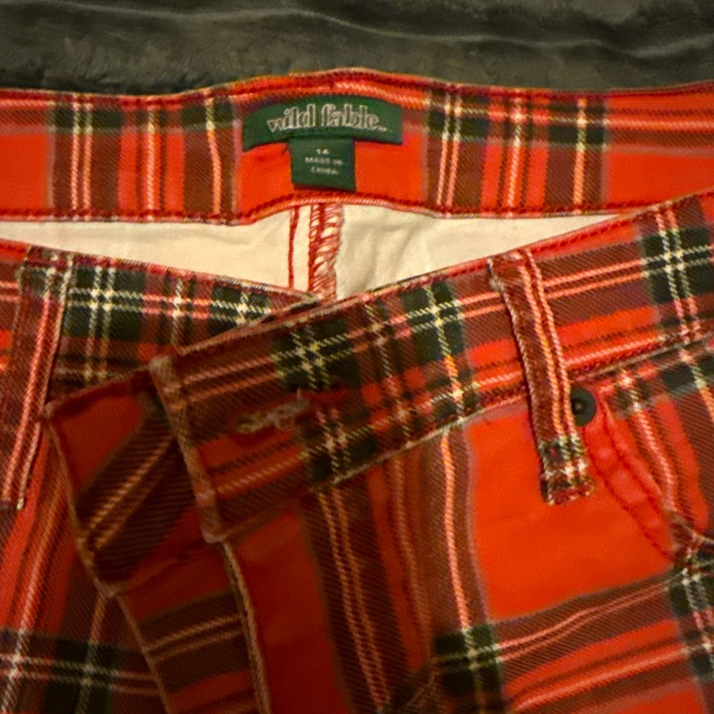 Wild Fable plaid jeans size 14 EUC - Picture 2 of 3